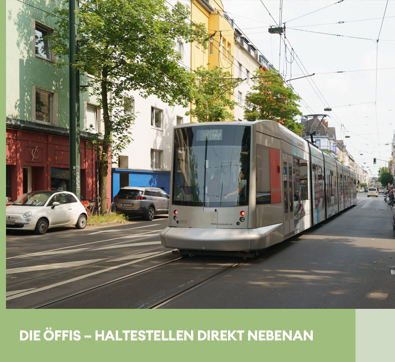 Die Öffis – Haltestellen direkt nebenan