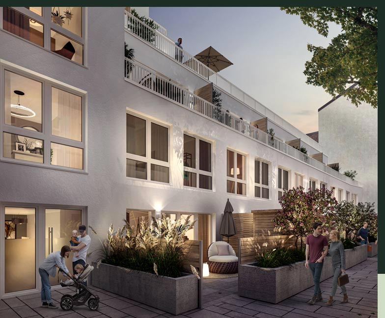 Wohnraum - in den Stadthäusern